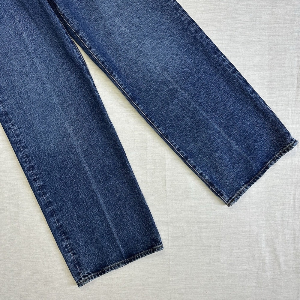 NWT FRAME The Collegiate High Rise Relaxed Wide Leg Jeans Women 23 Blue Fade - Picture 4 of 9